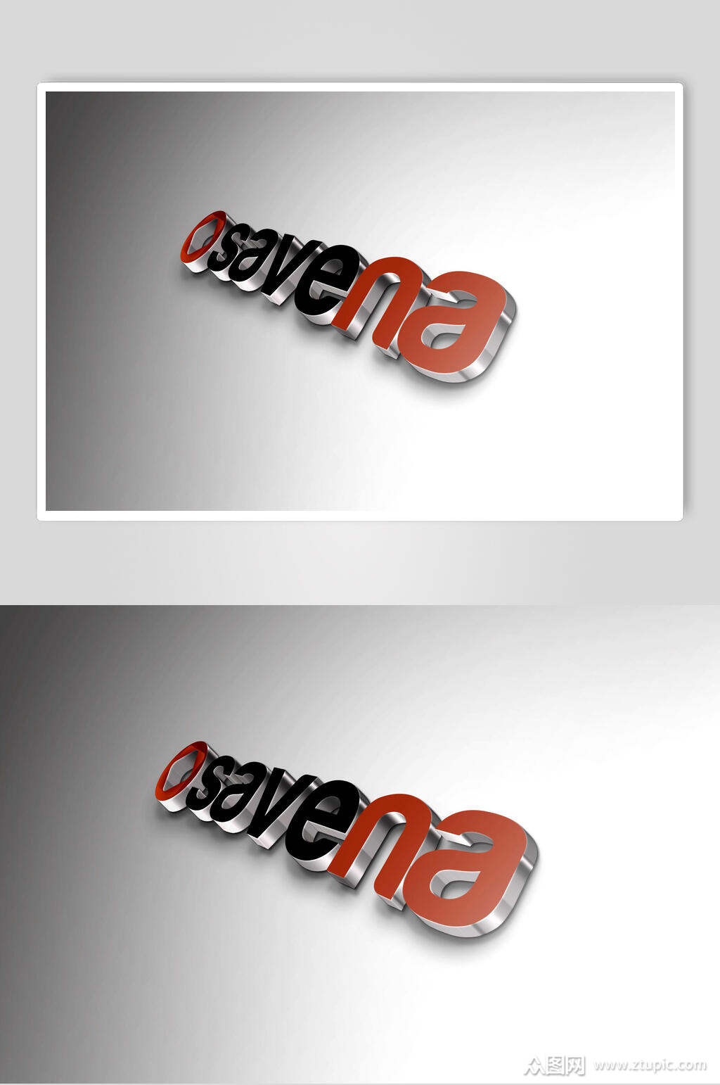 荧光色时尚大气logo样机素材