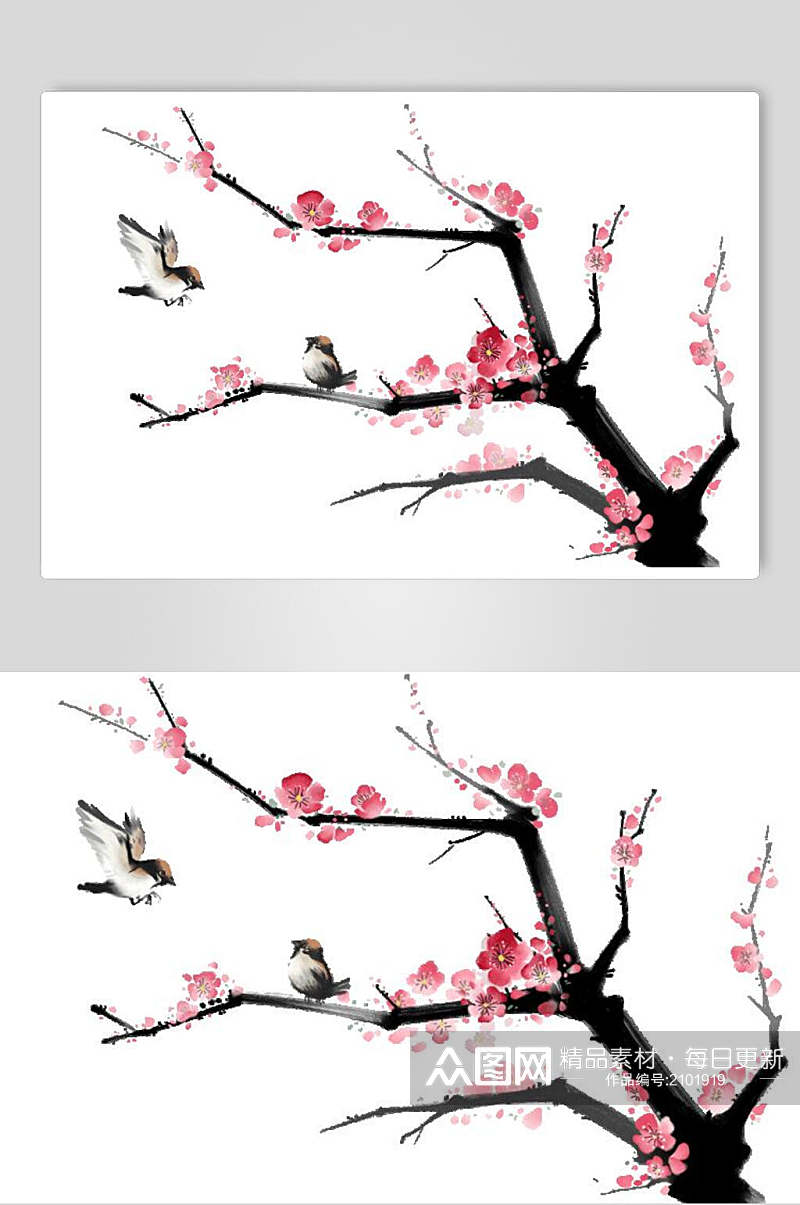 春季燕子桃花素材素材