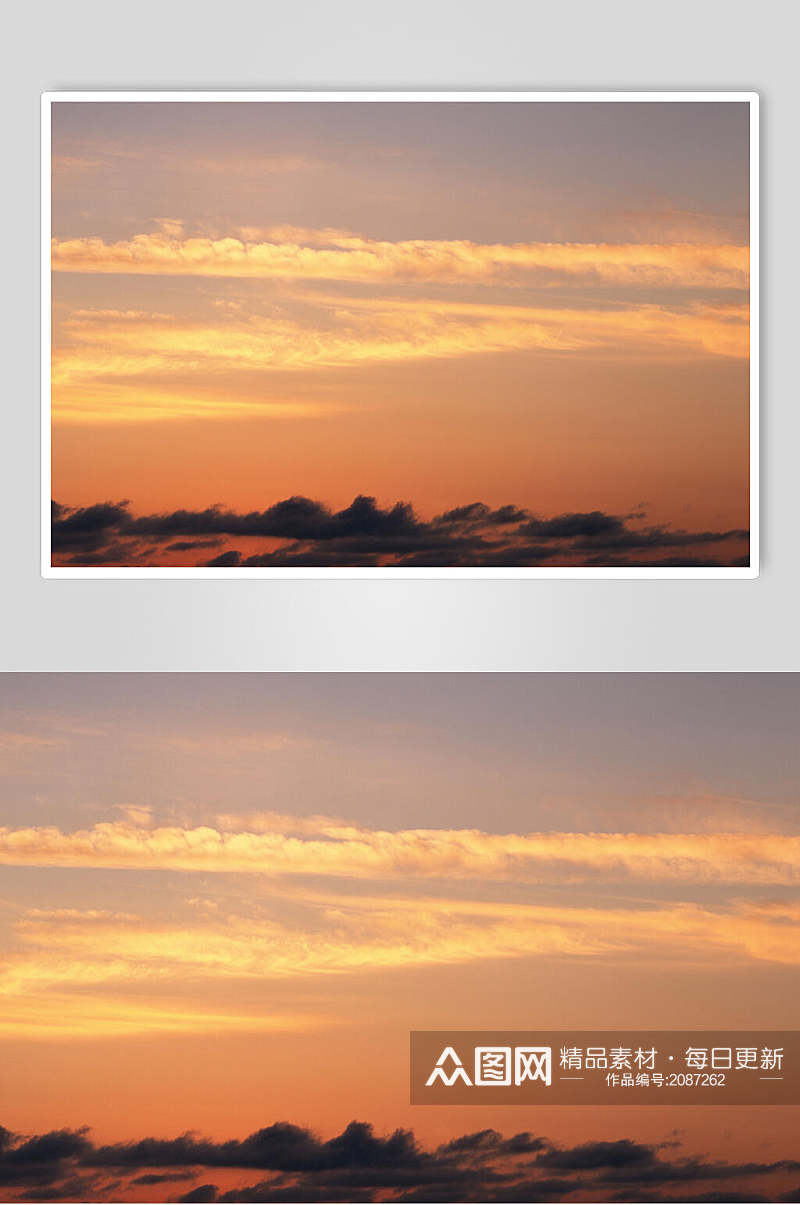 夕阳黄昏高清远景摄影图片素材