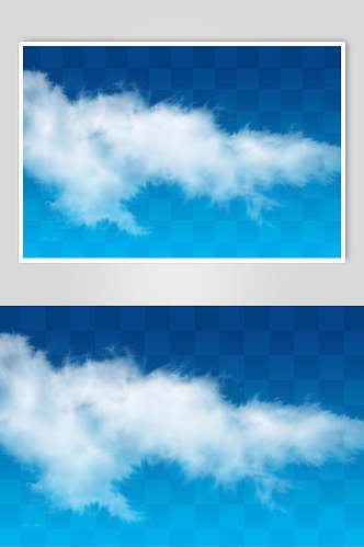 蓝白云朵设计素材