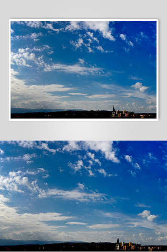 清新唯美天空蓝天白云风景图片