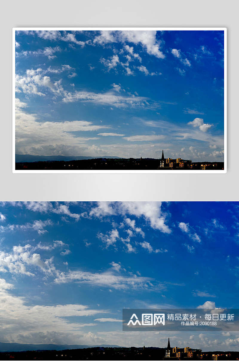 清新唯美天空蓝天白云风景图片素材