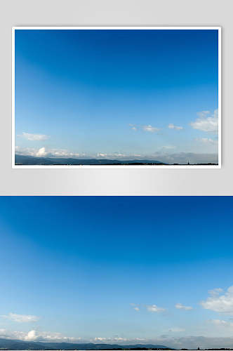 皎洁天空蓝天白云风景图片