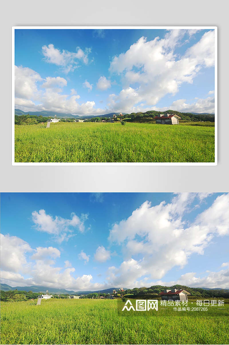 天空草原干净风景摄影图片素材