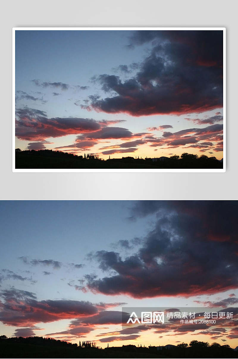 云朵天空夕阳黄昏摄影图片素材