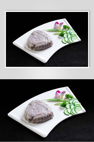 鱼滑火锅食料摄影图片