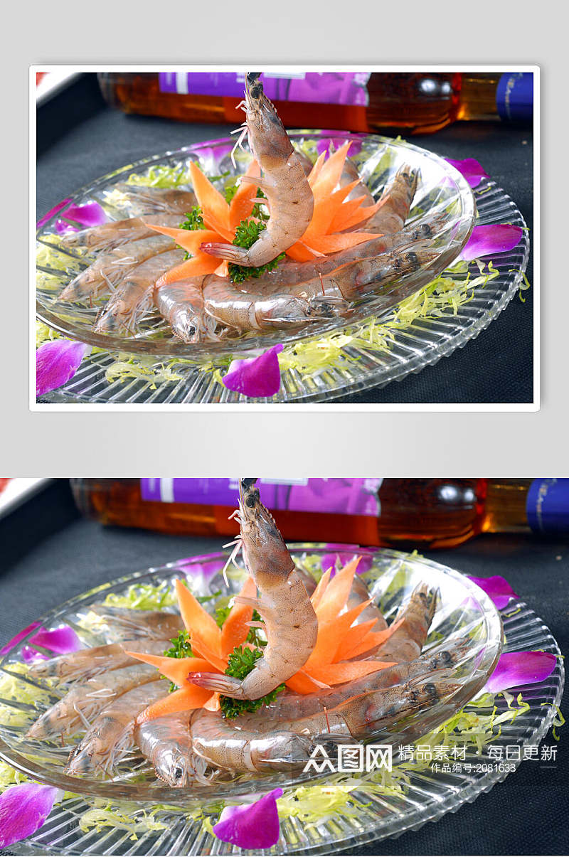 精致大虾火锅食料摄影图片素材