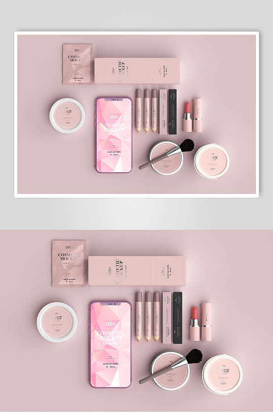 美白淡斑美妆化妆品整套VI样机效果图-众图网