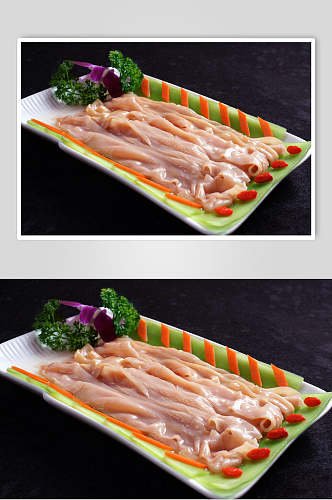 美味鸭肠火锅食料食物摄影图片