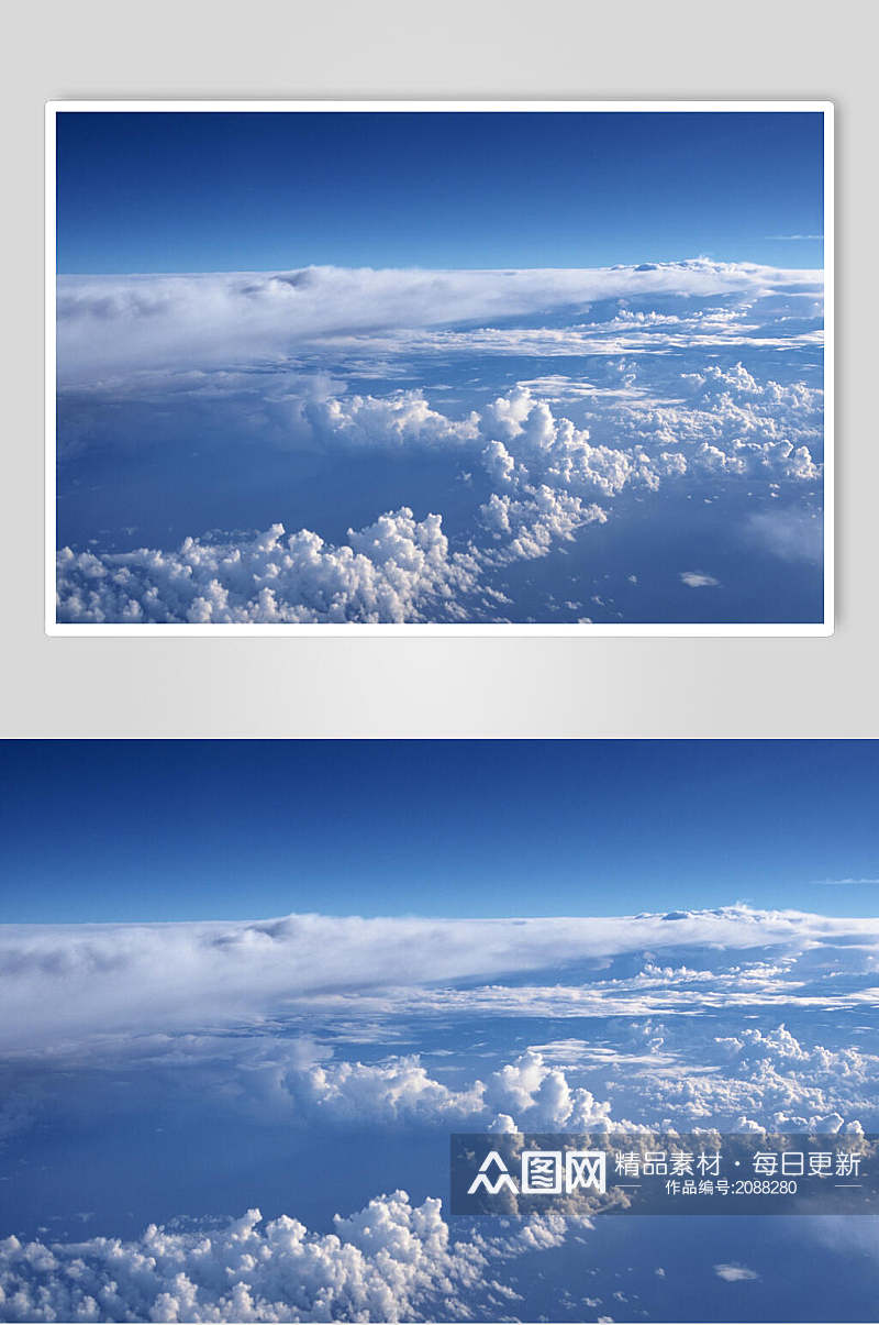 清新蔚蓝色天空云彩高清摄影图片素材