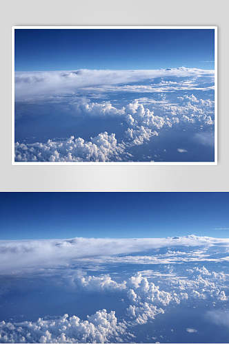 清新蔚蓝色天空云彩高清摄影图片