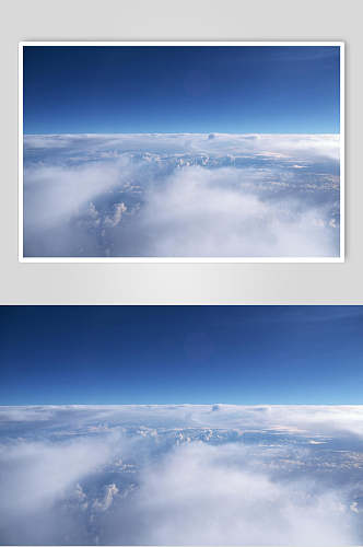 蓝色天空云彩唯美高清摄影图片