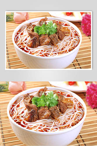 牛肉米线美食图片