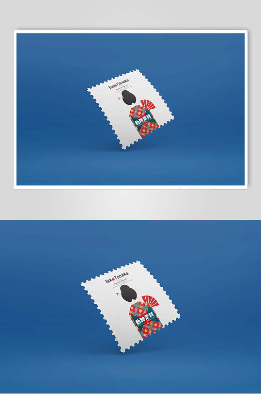 文创产品邮票样机效果图