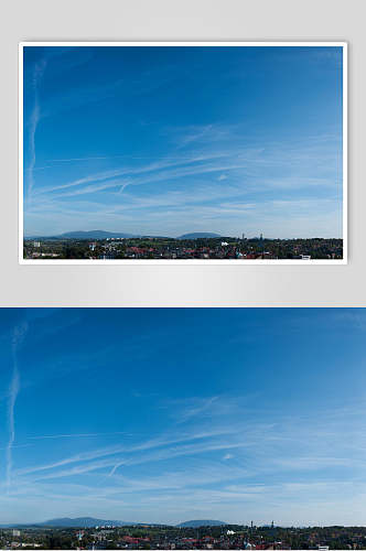 纯净天空蓝天白云风景摄影图片