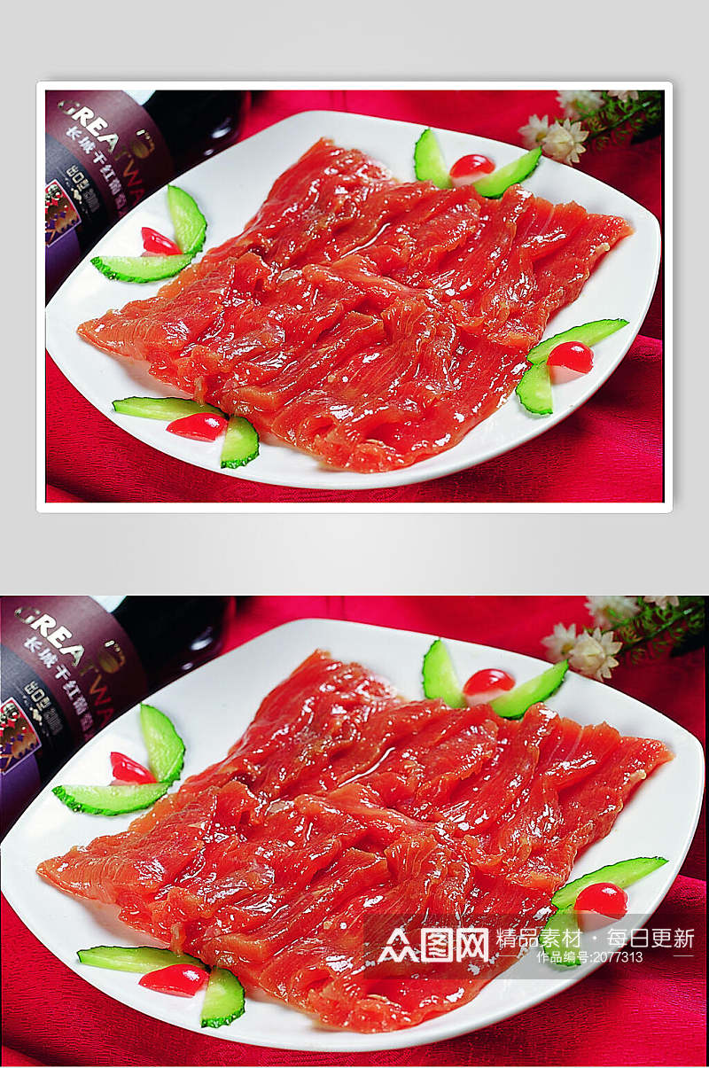 黄瓜条嫩牛肉食品图片素材