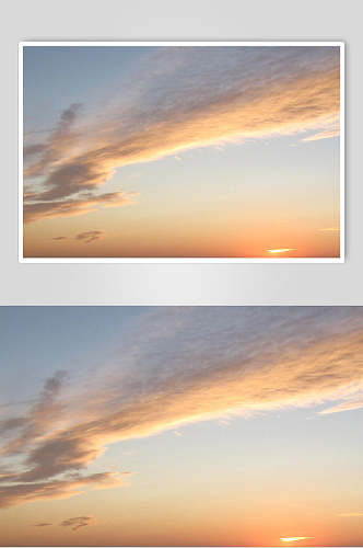 云层夕阳黄昏图片