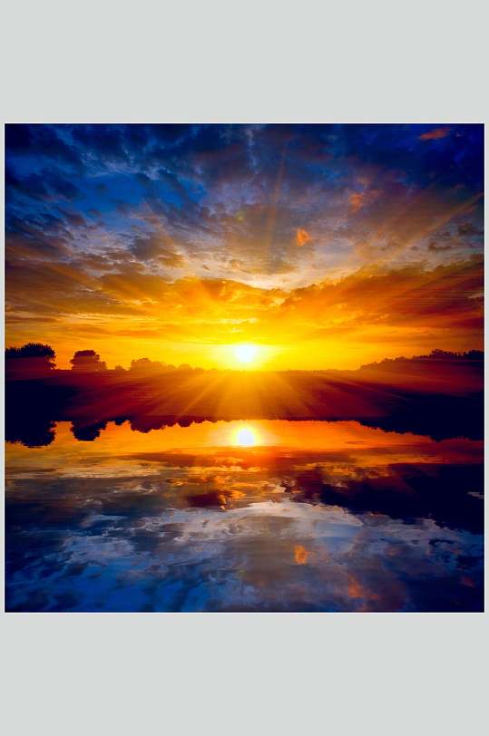 霞光万丈落日夕阳黄昏图片