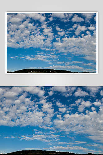 晴空万里天空蓝天白云风景摄影图片