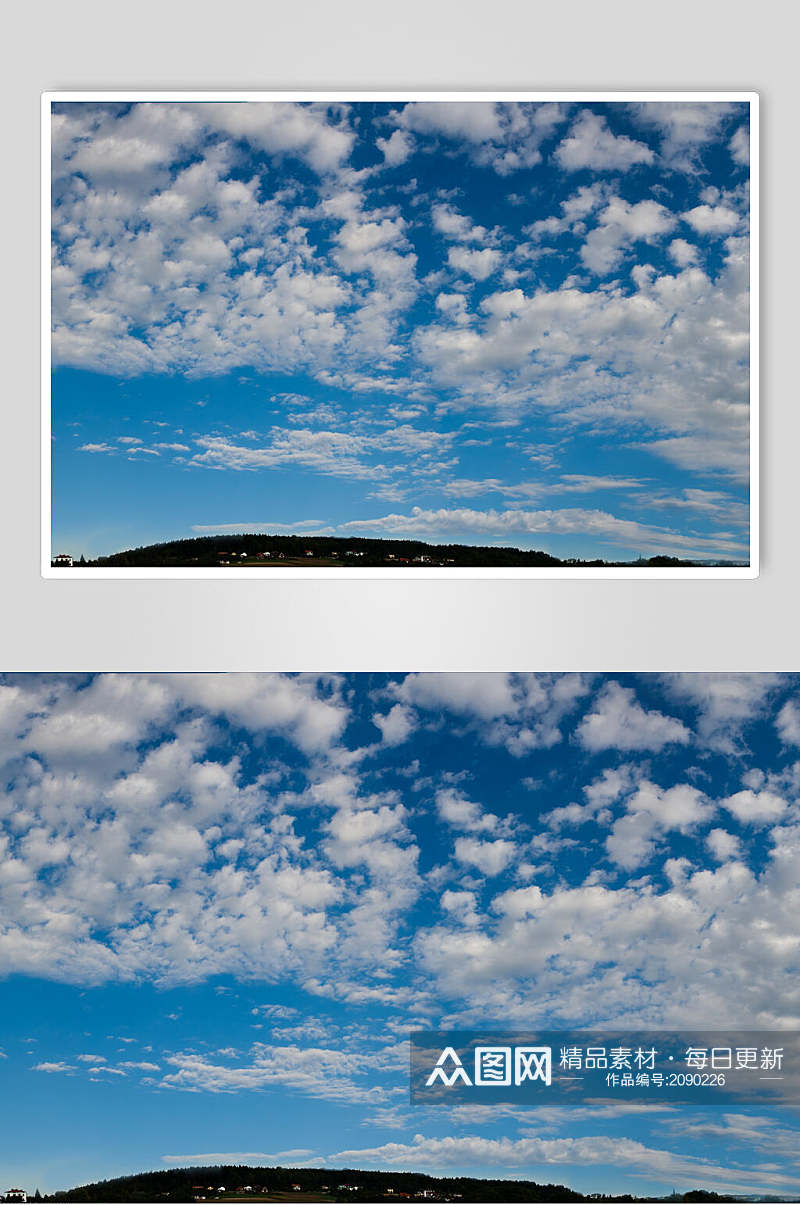 晴空万里天空蓝天白云风景摄影图片素材