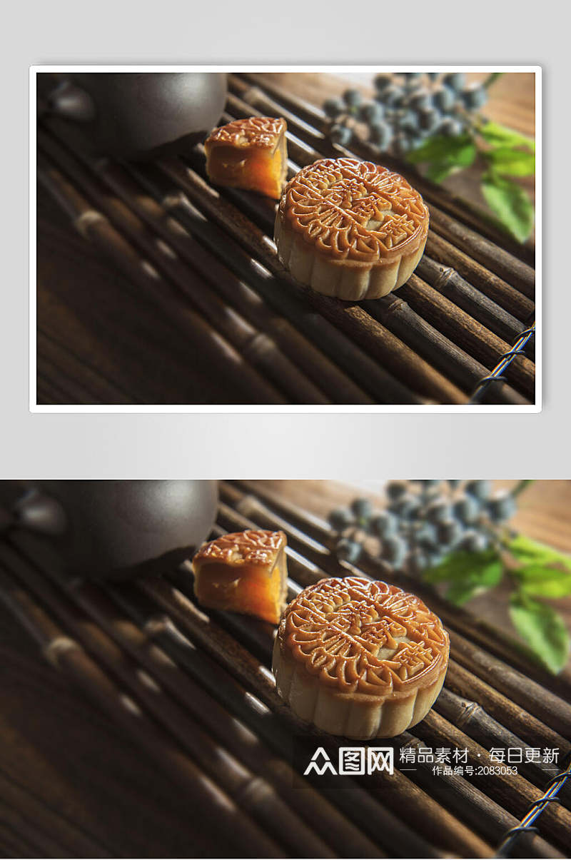 新鲜中秋节月饼食物图片素材