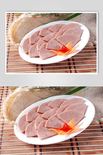 清新午餐肉火锅食料美食摄影图片