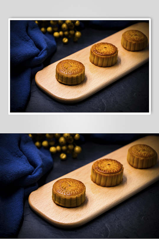 特色美味中秋节月饼食物特写图片