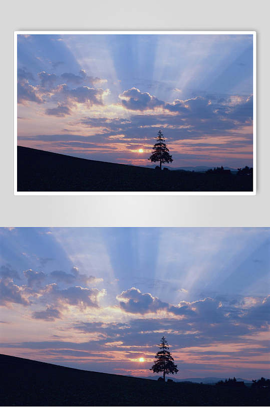 太阳落日夕阳黄昏高清摄影图片