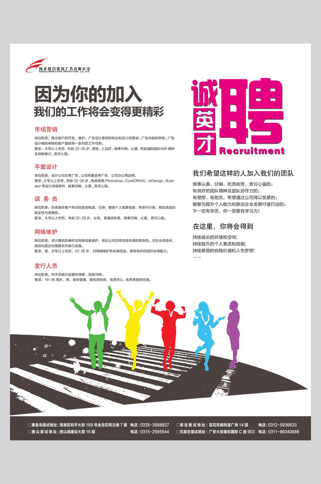 时尚简洁诚聘英才招聘宣传海报素材