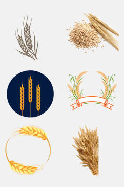 创意小麦大米高粱免抠元素