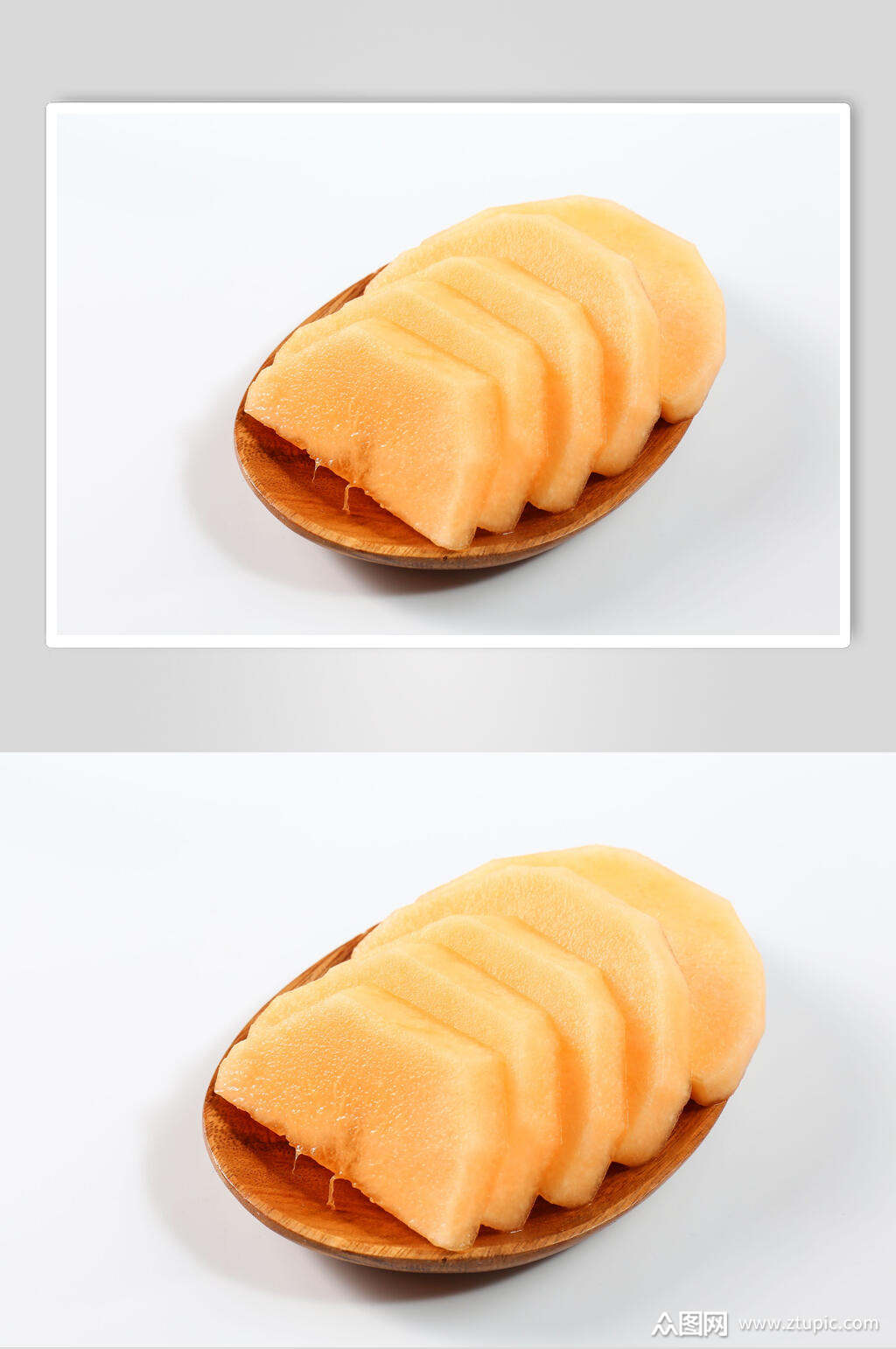 新鲜美味精品哈密瓜水果捞食品摄影图片