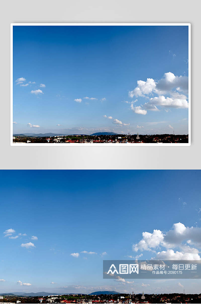 纯净云彩蓝天白云风景图片素材