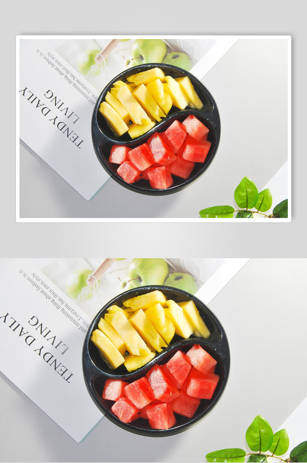 西瓜菠萝水果食物图片素材