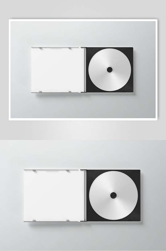 极简光盘包装贴图样机效果图