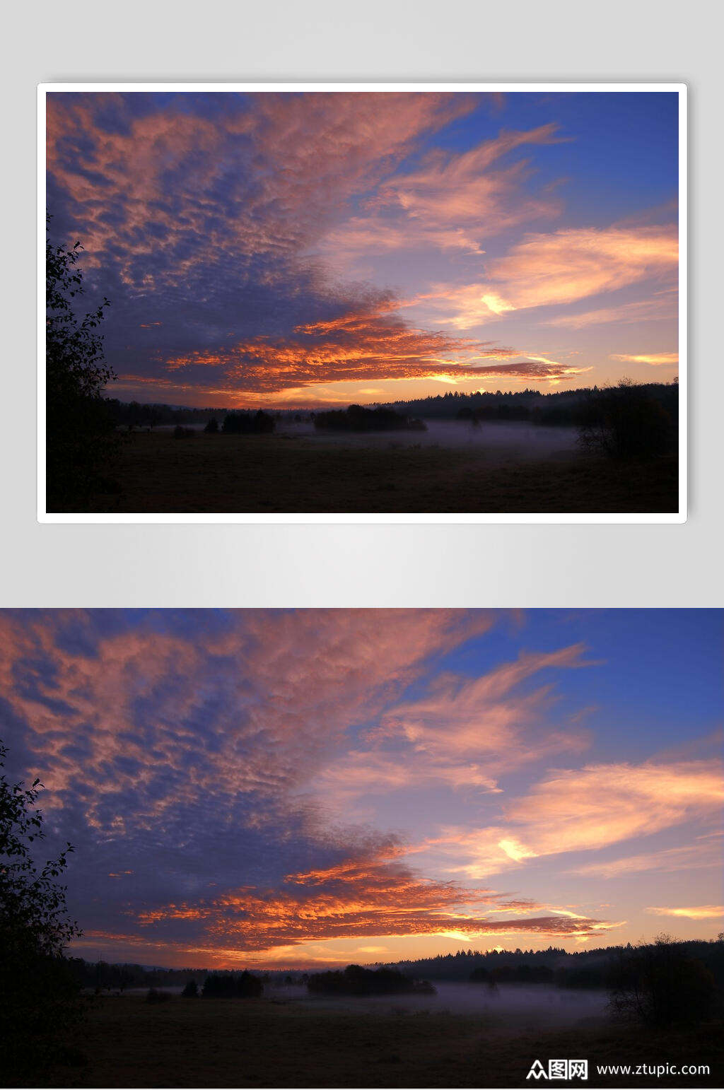 唯美云彩夕阳黄昏摄影图片素材