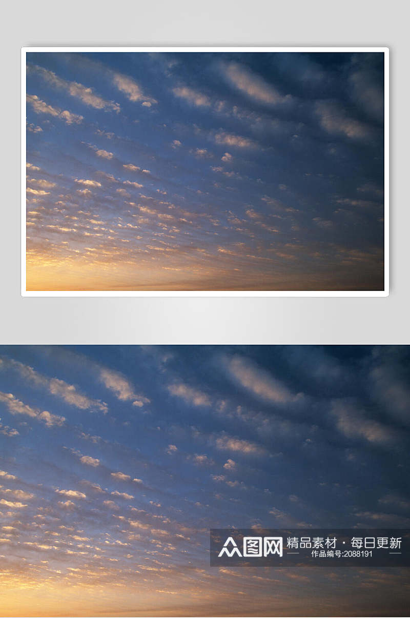 唯美天空云层夕阳黄昏高清摄影图片素材
