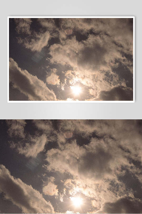 太阳白云天空高清图片