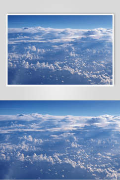 蔚蓝云海天空云彩风光摄影图片