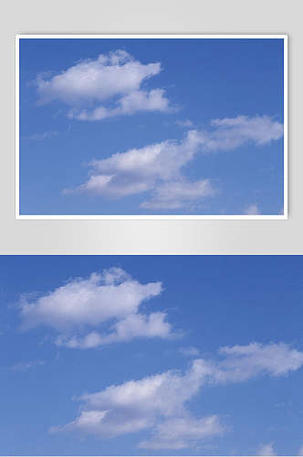 纯净蔚蓝蓝天白云风景图片