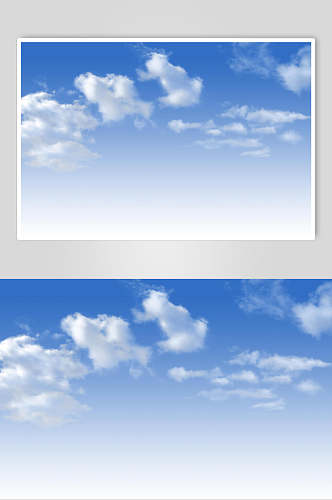 渐变云朵天空白云图片素材