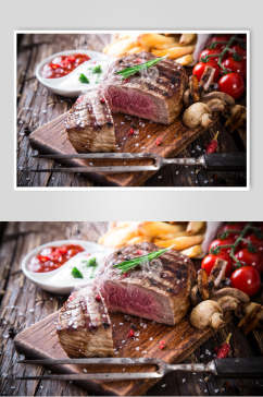 特色西餐牛排食品摄影图片
