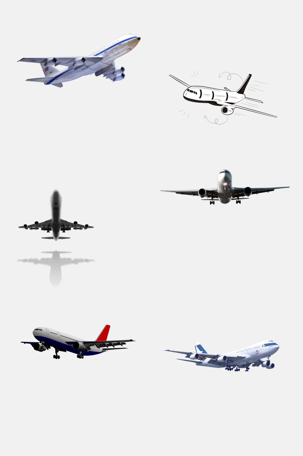 高端飞机免抠元素素材