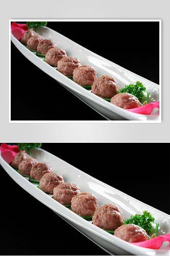 营养美味牛肉丸火锅食料食物摄影图片