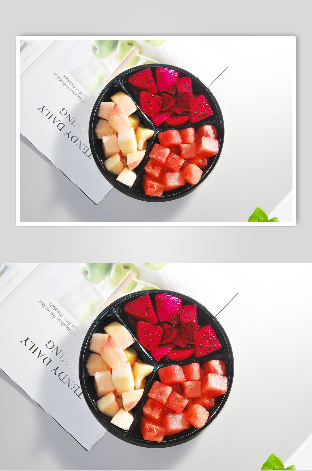 西瓜火龙果哈密瓜水果美食高清图片素材