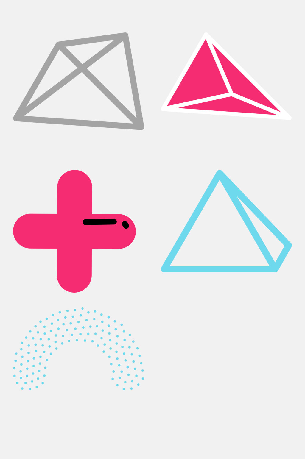 彩色抽象图形色彩免抠元素