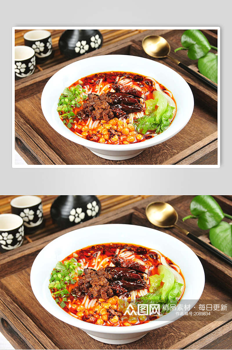 红油酸菜米线食品图片素材