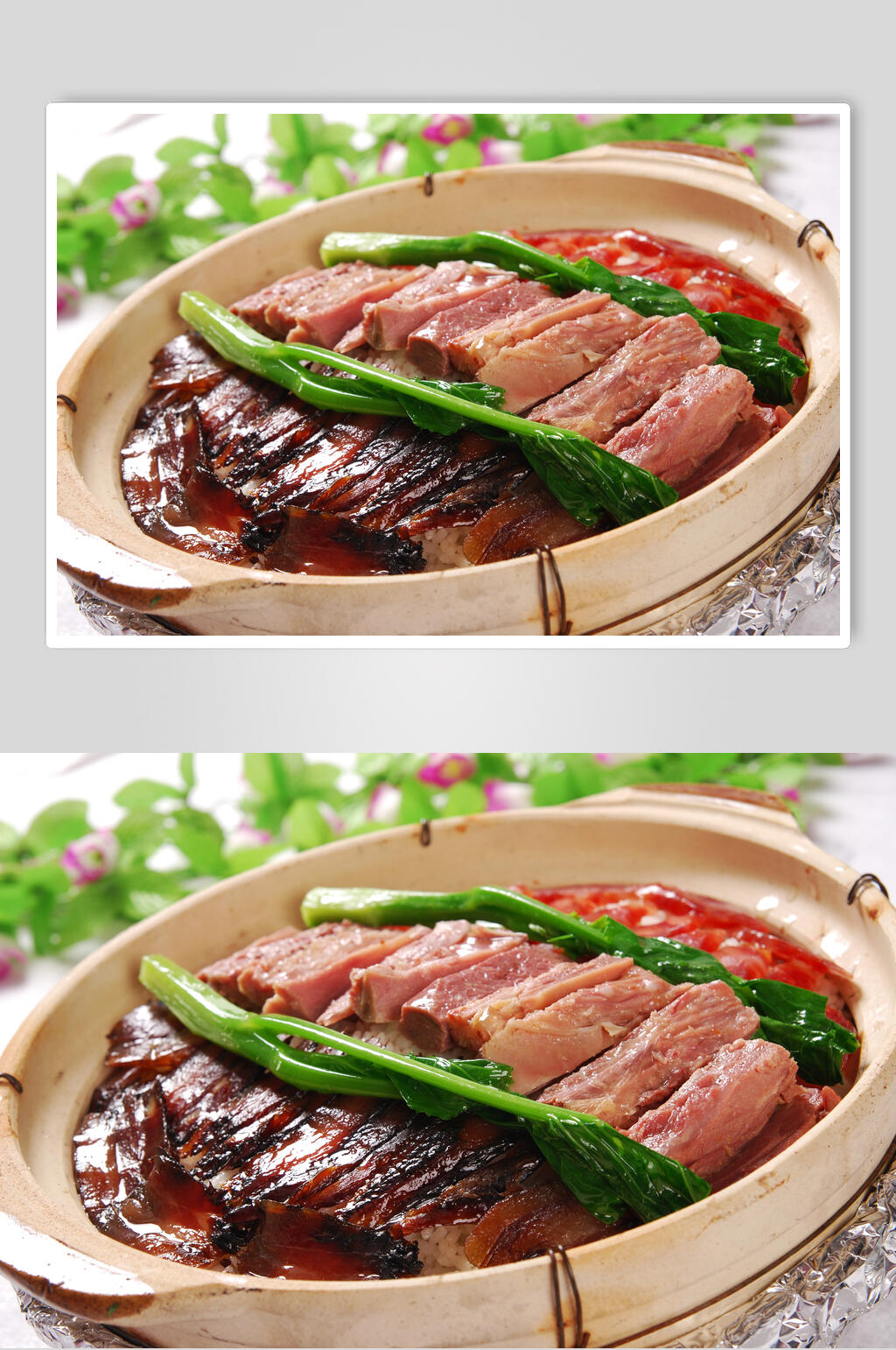 烤鸭煲仔饭图片素材