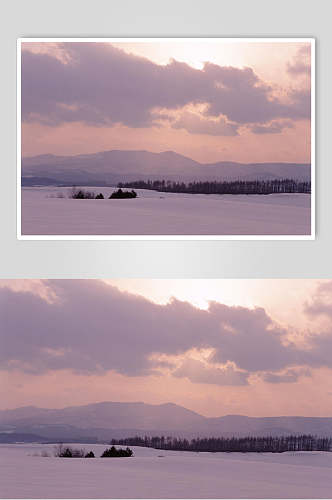 紫色天空朝霞晚霞风景摄影图片