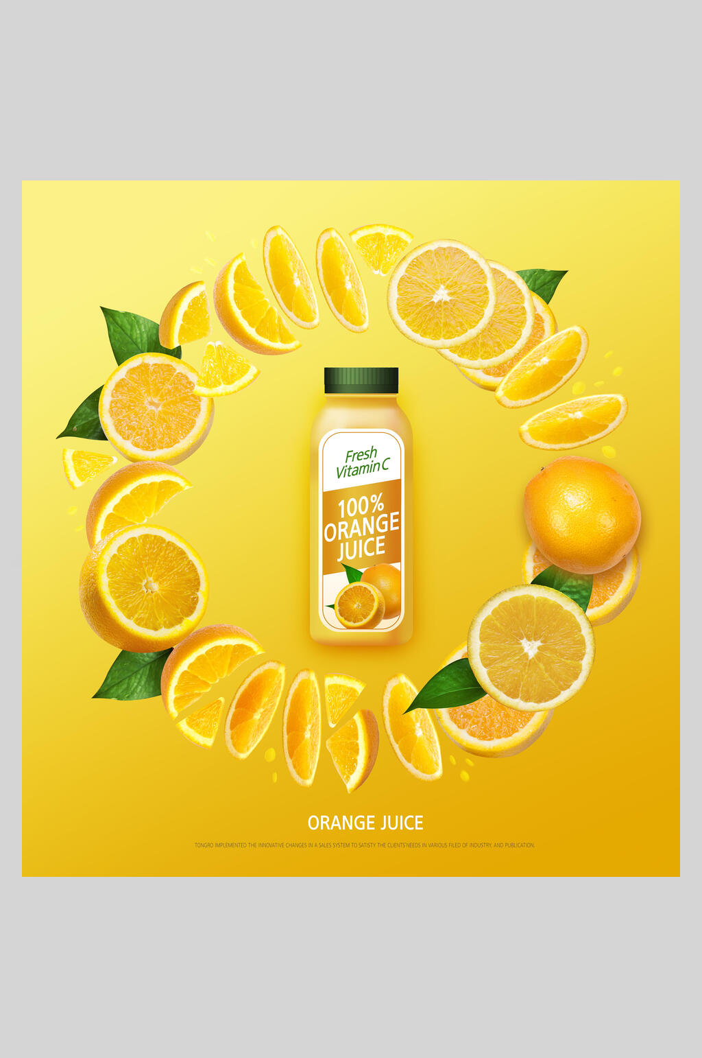 创意橙汁饮料海报