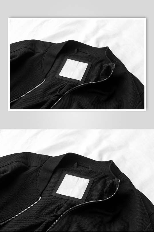 黑色高端大气男装衣服领标吊牌样机